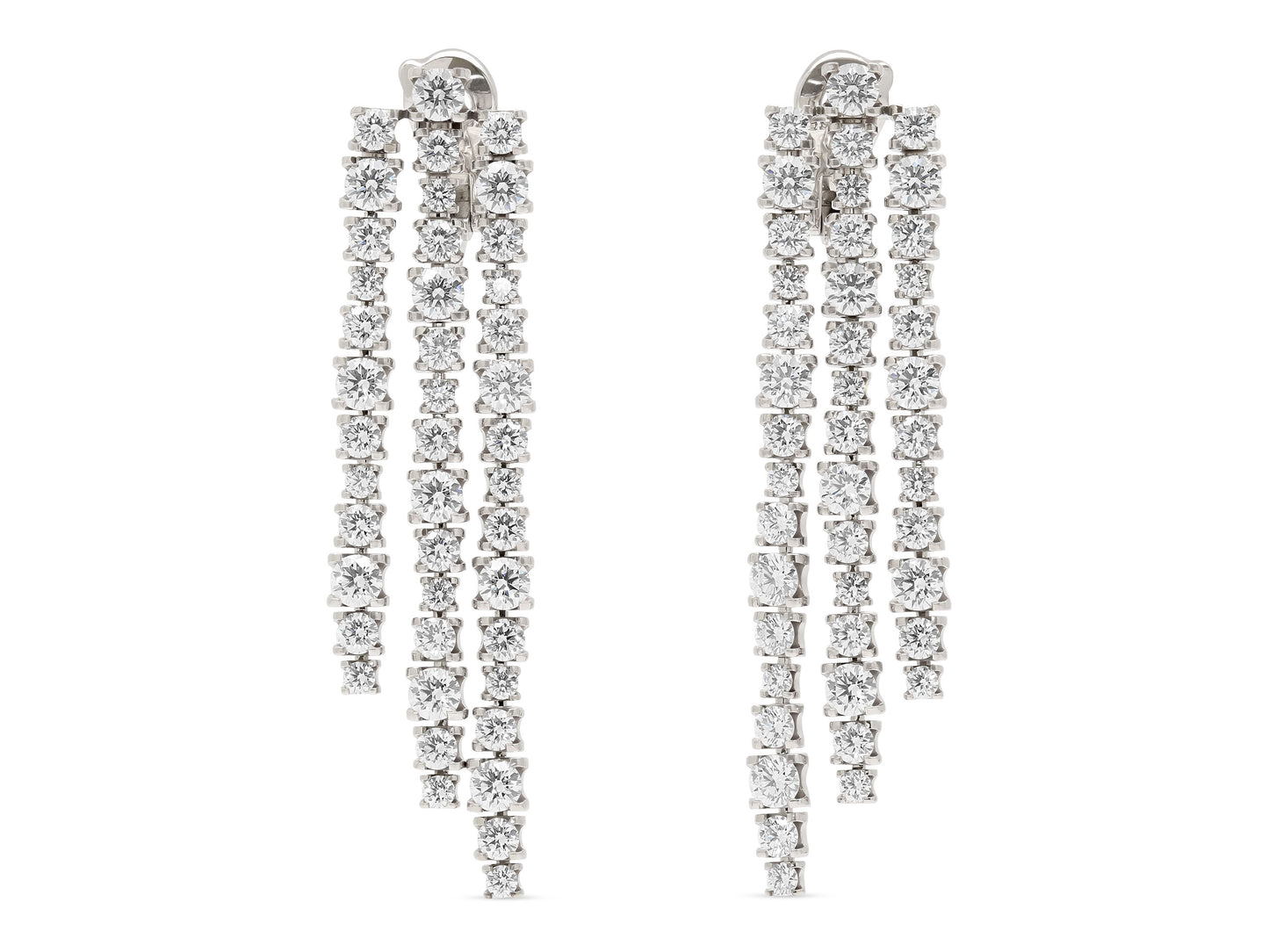 Cartier 'Lignes Essentielle' Diamond Earrings in 18K White Gold