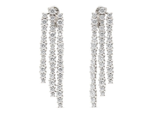 Cartier 'Lignes Essentielle' Diamond Earrings in 18K White Gold