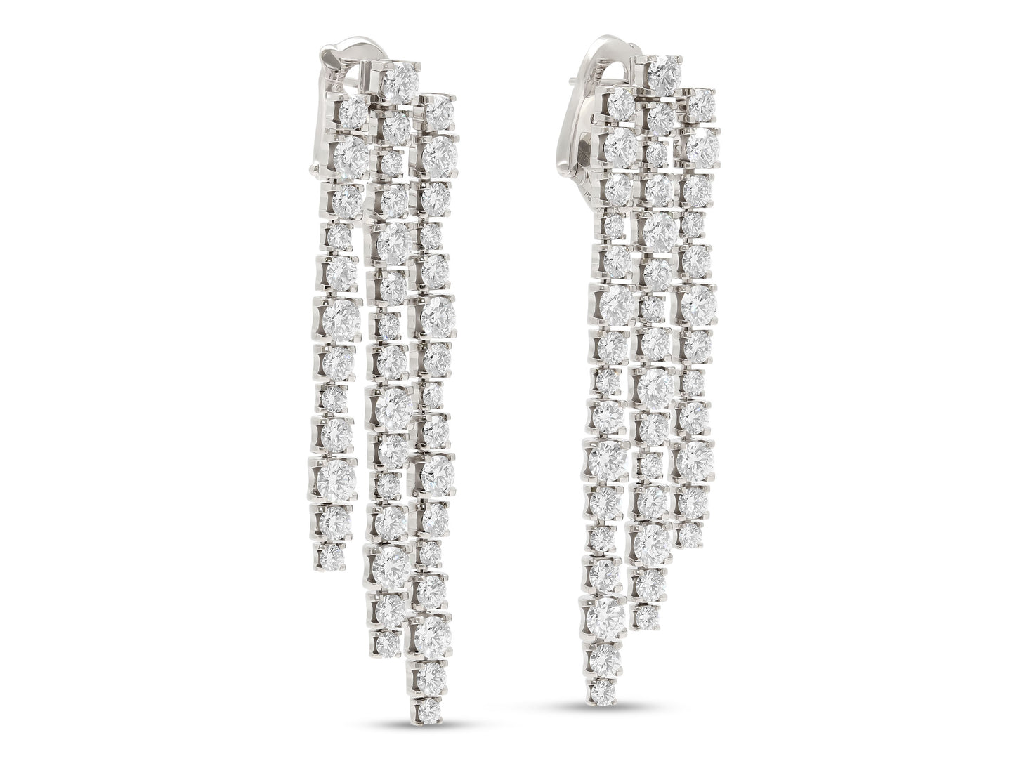 Cartier 'Lignes Essentielle' Diamond Earrings in 18K White Gold