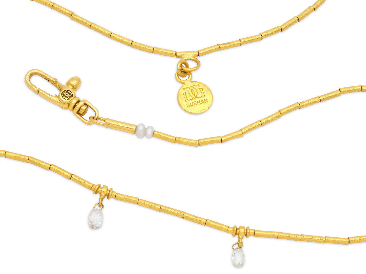 Gurhan 'Dew' Diamond Necklace in High Karat Gold
