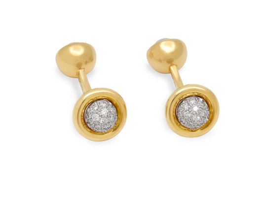 Tiffany & Co. 'Etoile' Diamond Cufflinks in 18K Gold and Platinum