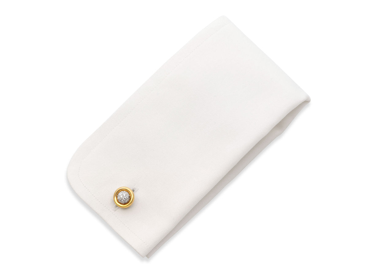 Tiffany & Co. 'Etoile' Diamond Cufflinks in 18K Gold and Platinum
