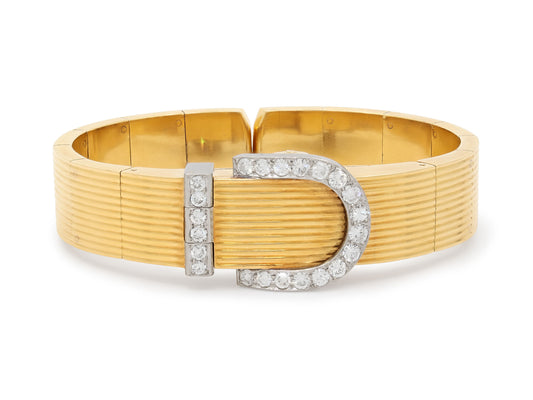 Mid-Century Tiffany & Co. Bracelet Watch in 18K Gold and Platinum
