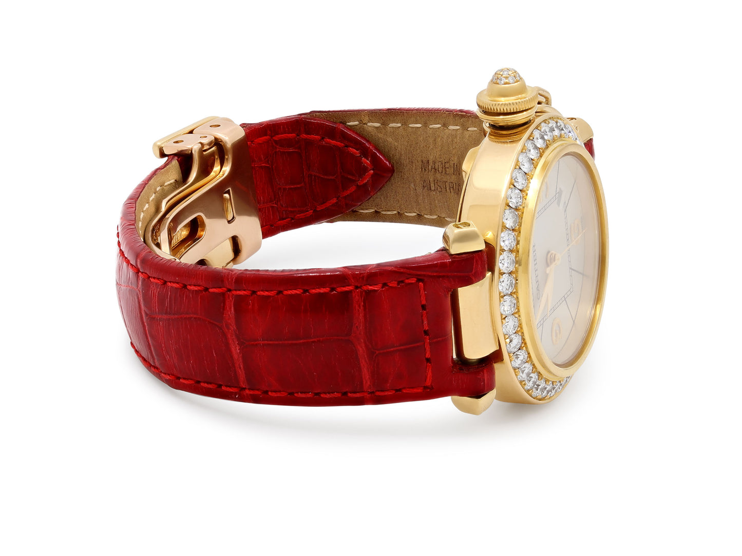Cartier 'Pasha De Cartier' Diamond Watch in 18K Gold