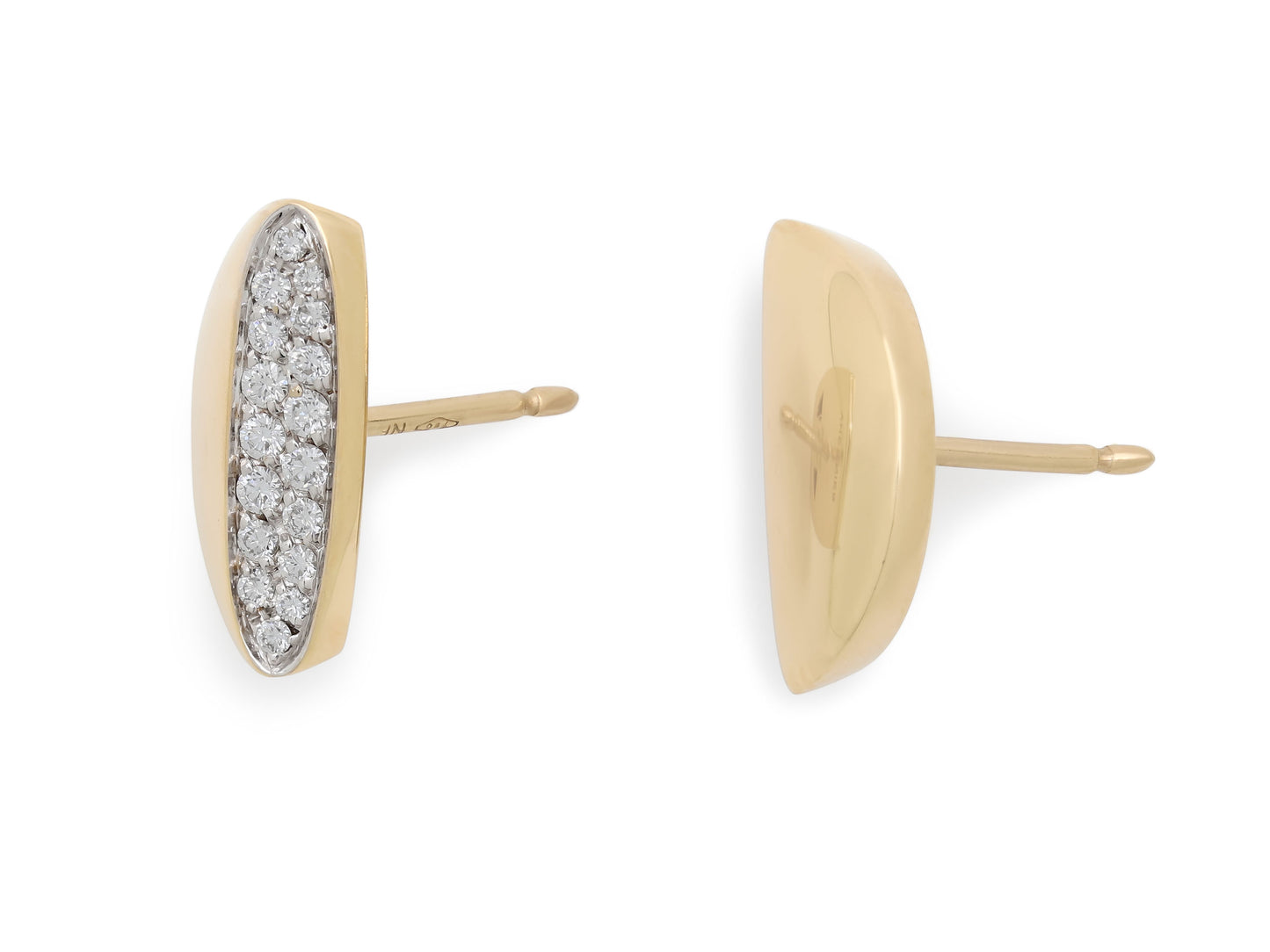 Vhernier 'Eclisse' Diamond Earrings in 18K Gold