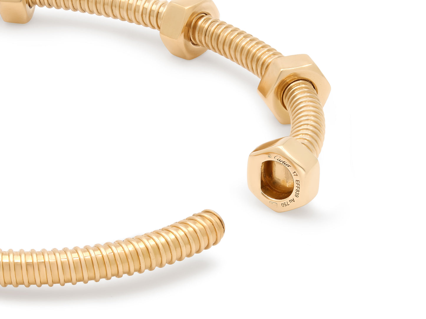 Cartier 'Écrou de Cartier' Bracelet in 18K Rose Gold, Size 17