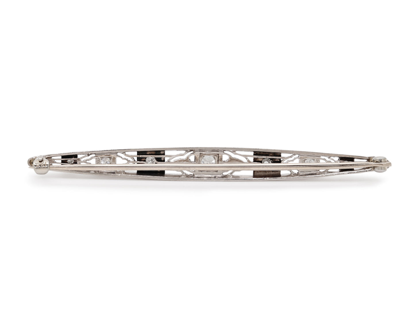 Art Deco Diamond Brooch in Platinum