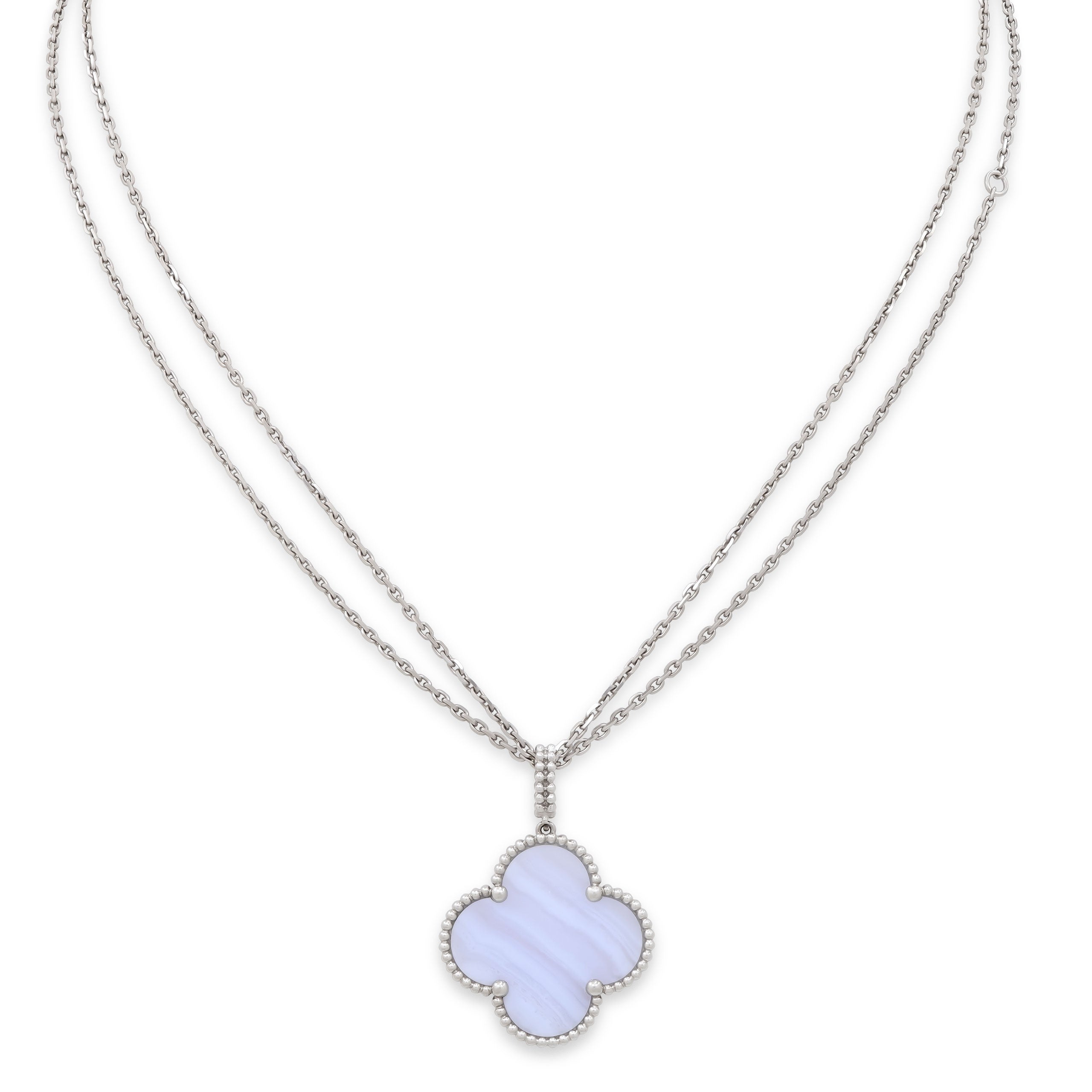 Van Cleef & Arpels 'Magic Alhambra' Chalcedony Neckl #521380