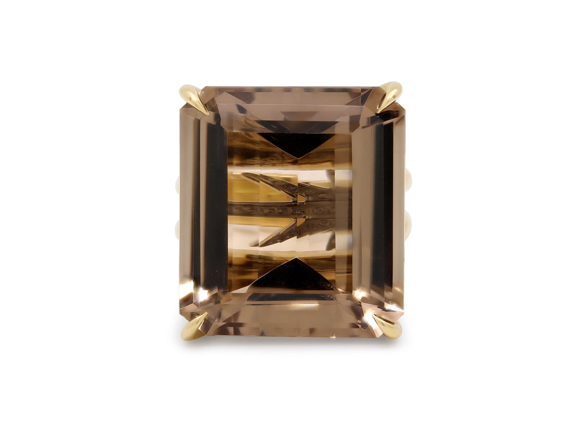 H.Stern Smoky Quartz and Diamond Ring in 18K Gold