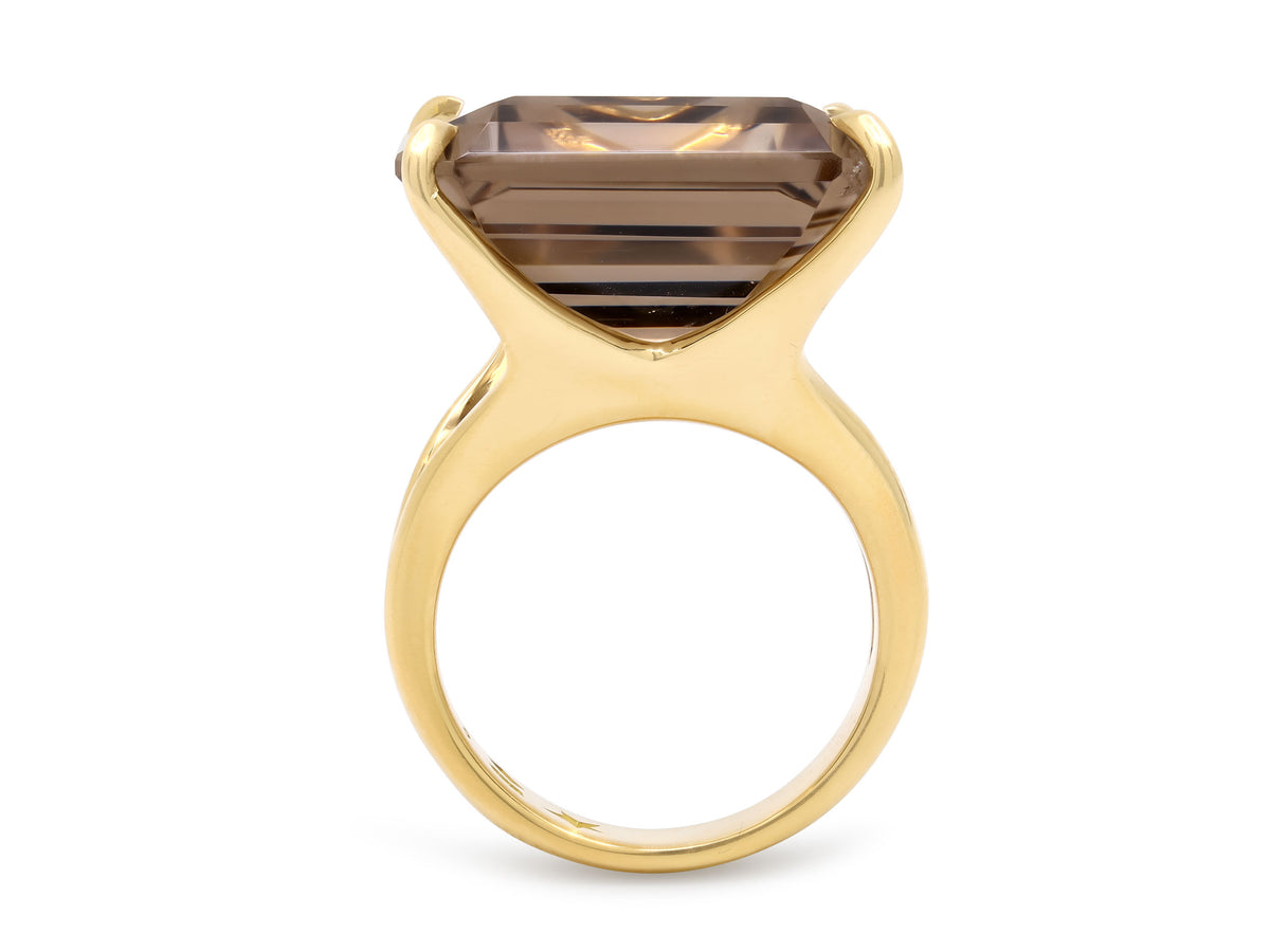 H.Stern Smoky Quartz and Diamond Ring in 18K Gold