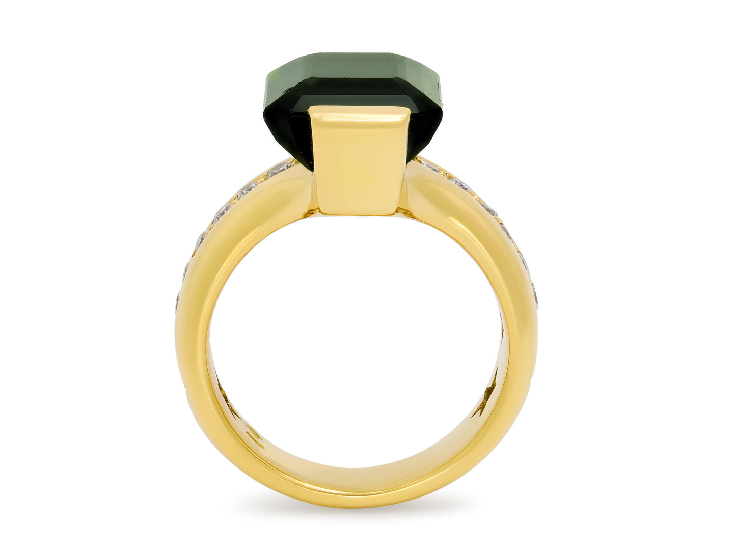 H.Stern Green Tourmaline and Diamond Ring in 18K Gold