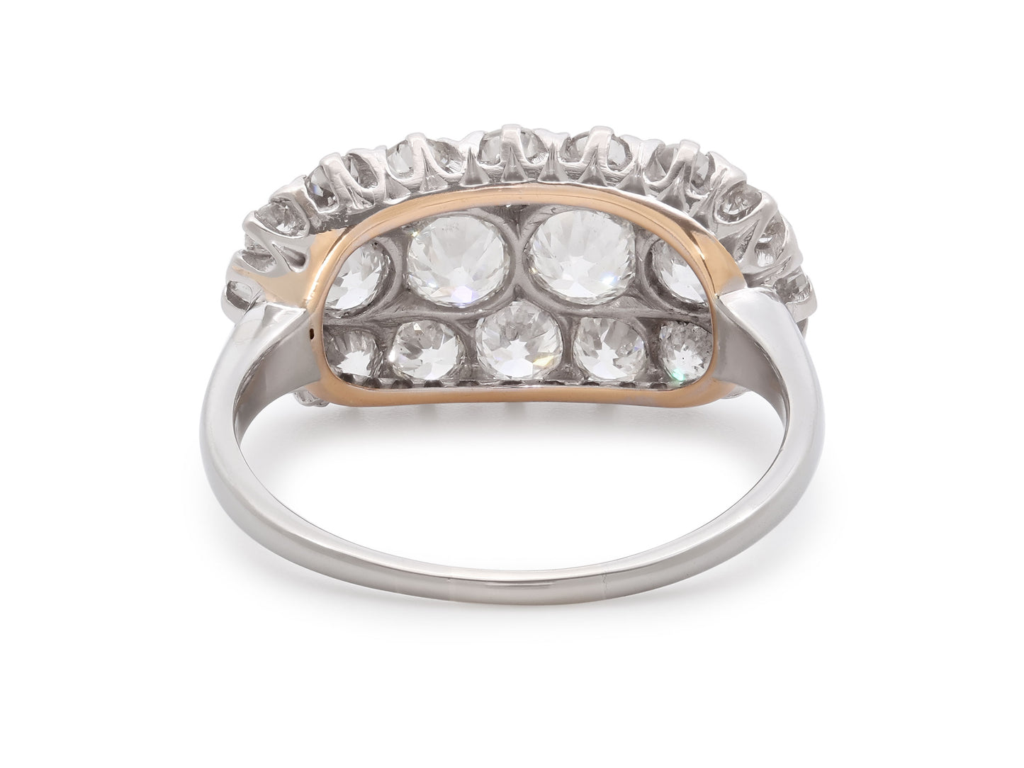 Art Deco Diamond Cluster Ring in 18K White Gold