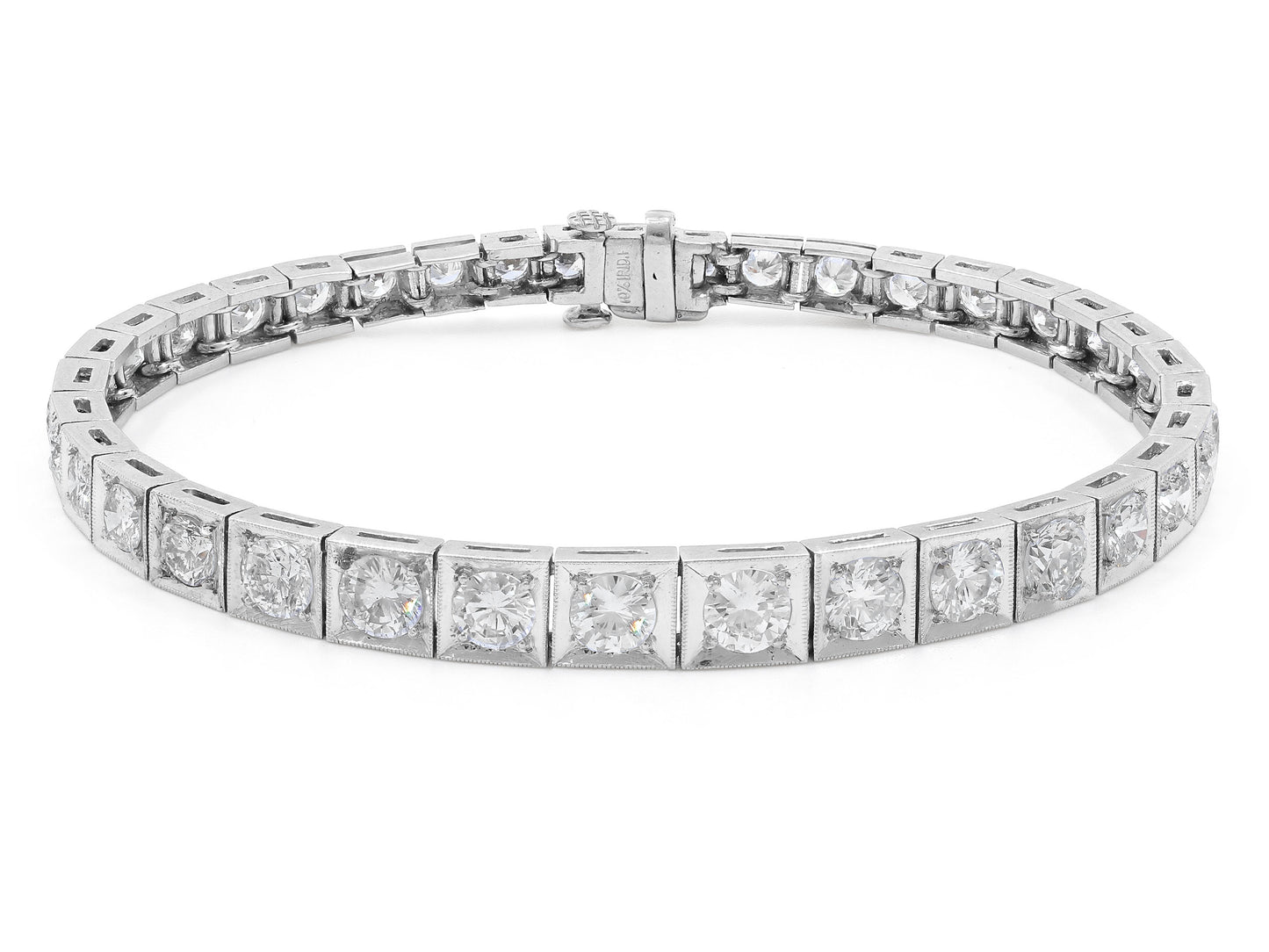 Mid-Century Diamond Bracelet in Platinum