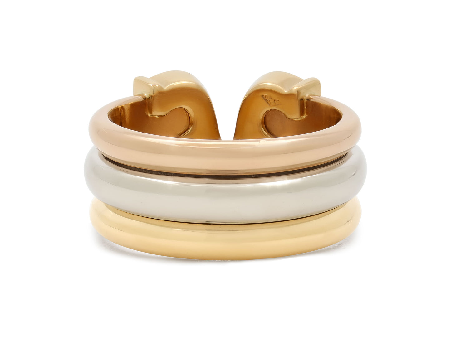 Cartier 'C de Cartier' Ring in Tri-Color 18K Gold