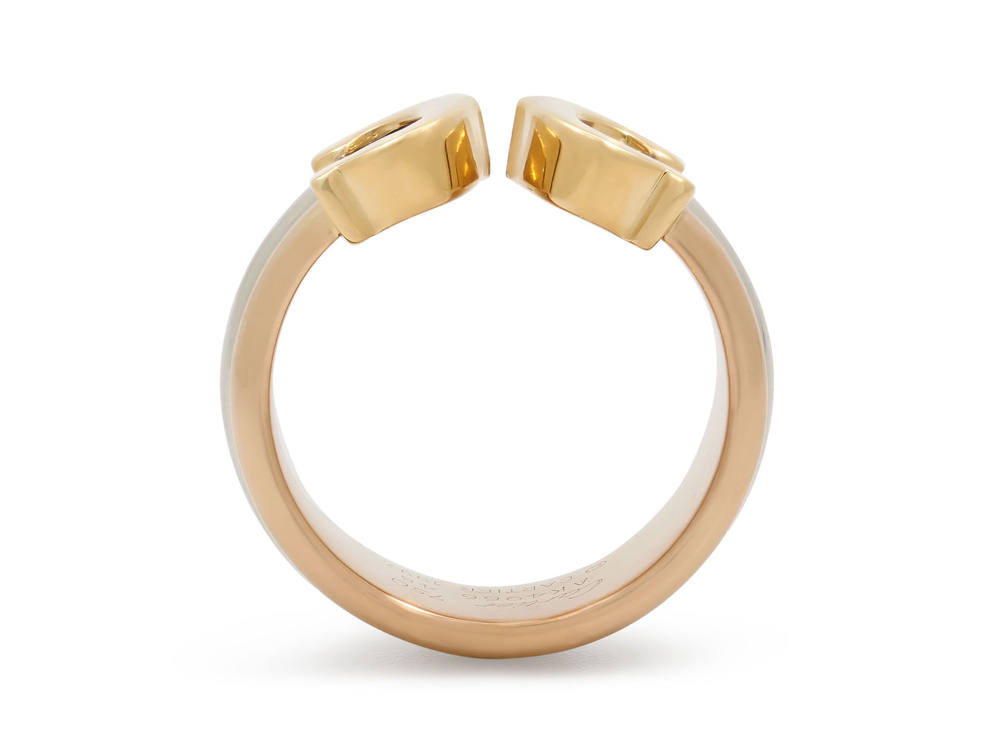 Cartier 'C de Cartier' Ring in Tri-Color 18K Gold