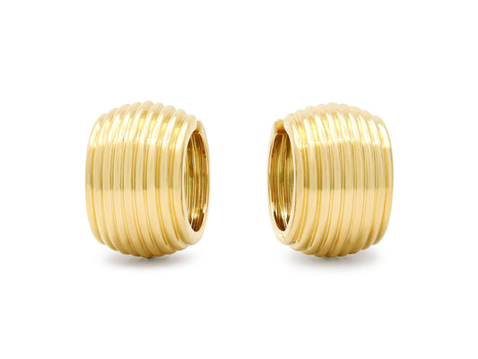 Tiffany & Co. Wide Hoop Earrings in 18K Gold