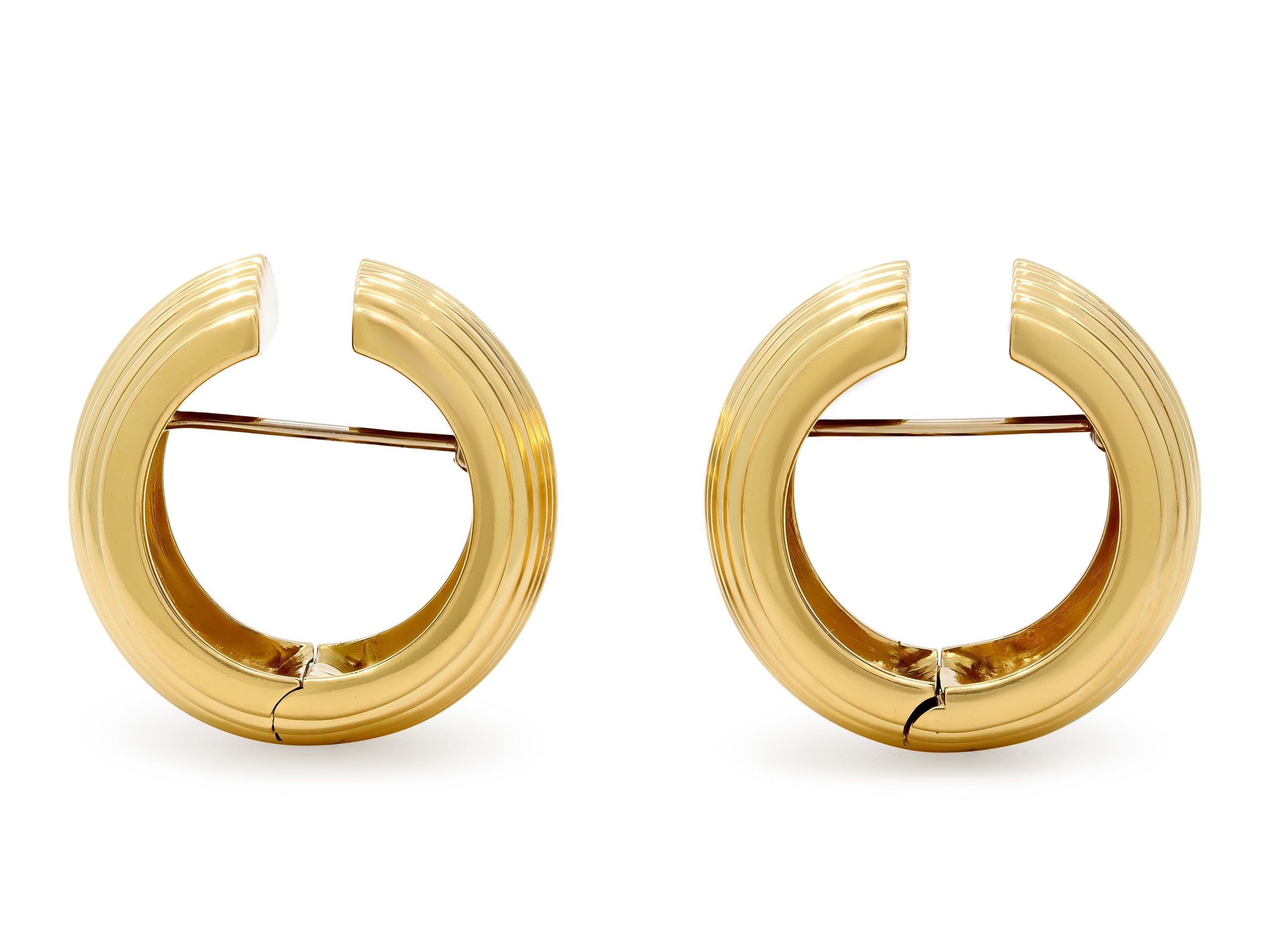 Tiffany & Co. Wide Hoop Earrings in 18K Gold #521517 – Beladora
