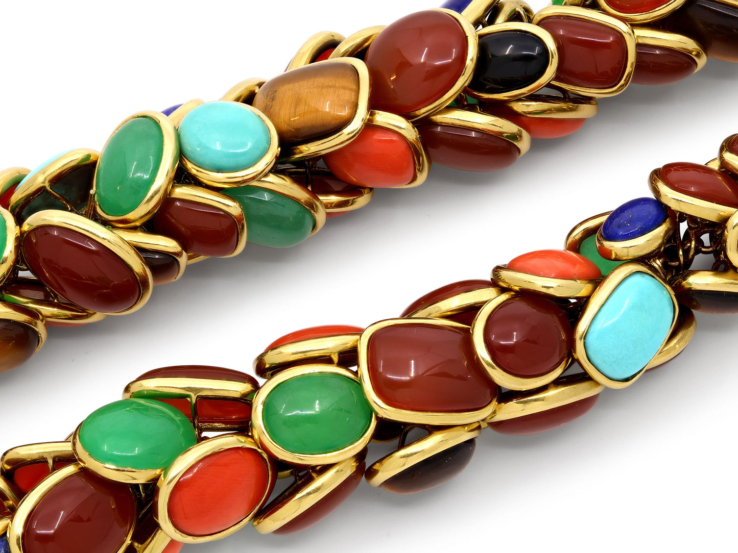 Pair of Seaman Schepps Gemstone Bracelets in 18K Gold