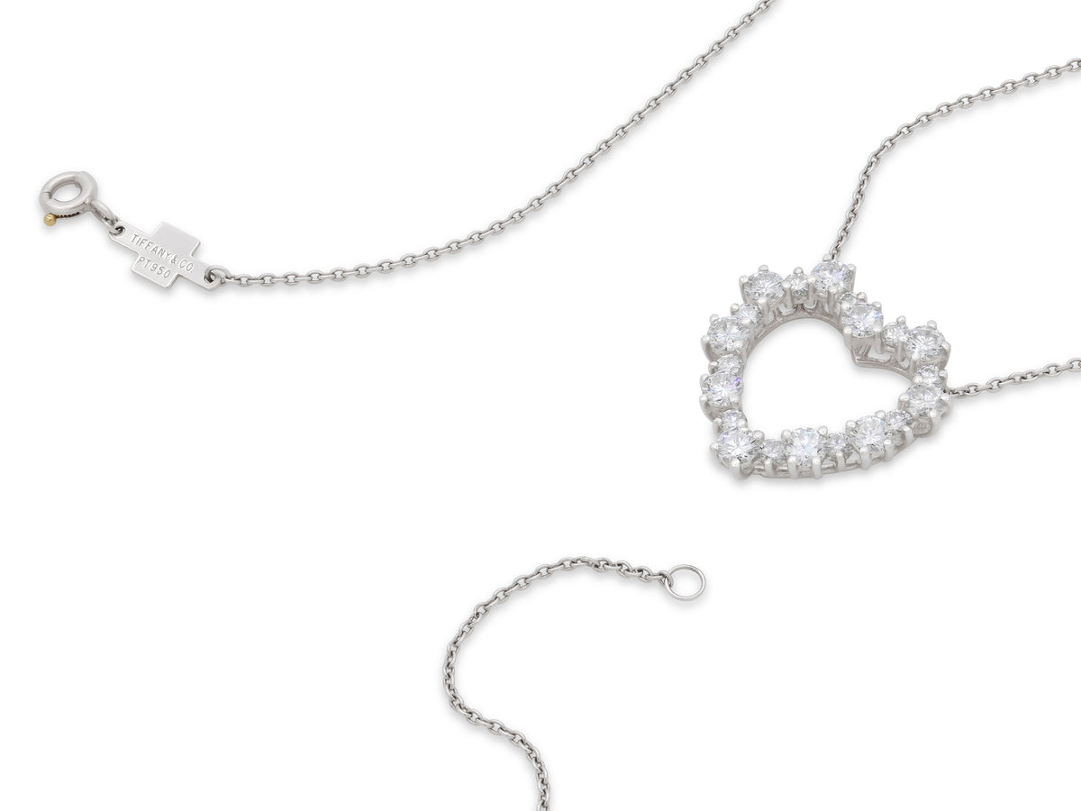 Tiffany & Co. Diamond Heart Pendant in Platinum