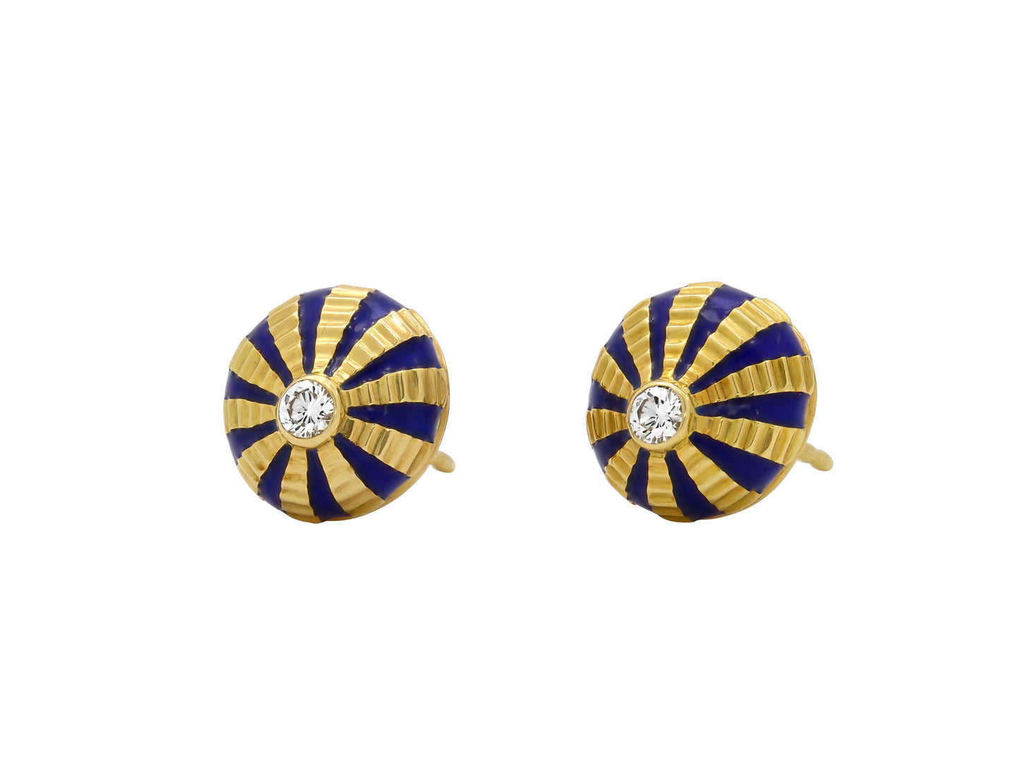 Tiffany & Co. 'Taj Mahal' Enamel Earrings in 18K Gold