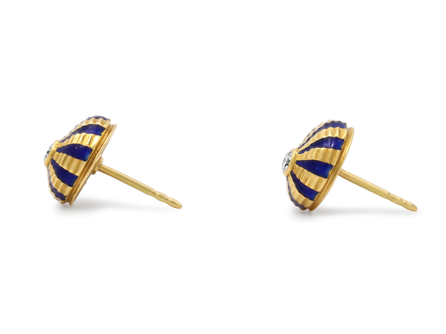 Tiffany & Co. 'Taj Mahal' Enamel Earrings in 18K Gold