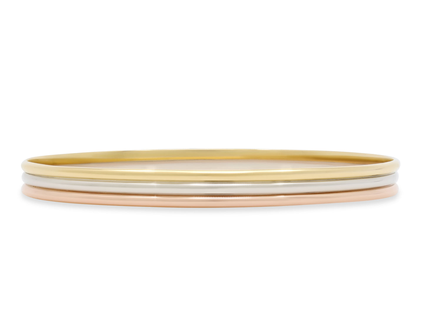 Cartier 'Trinity' Bangle Bracelet in Tri-Color 18K Gold