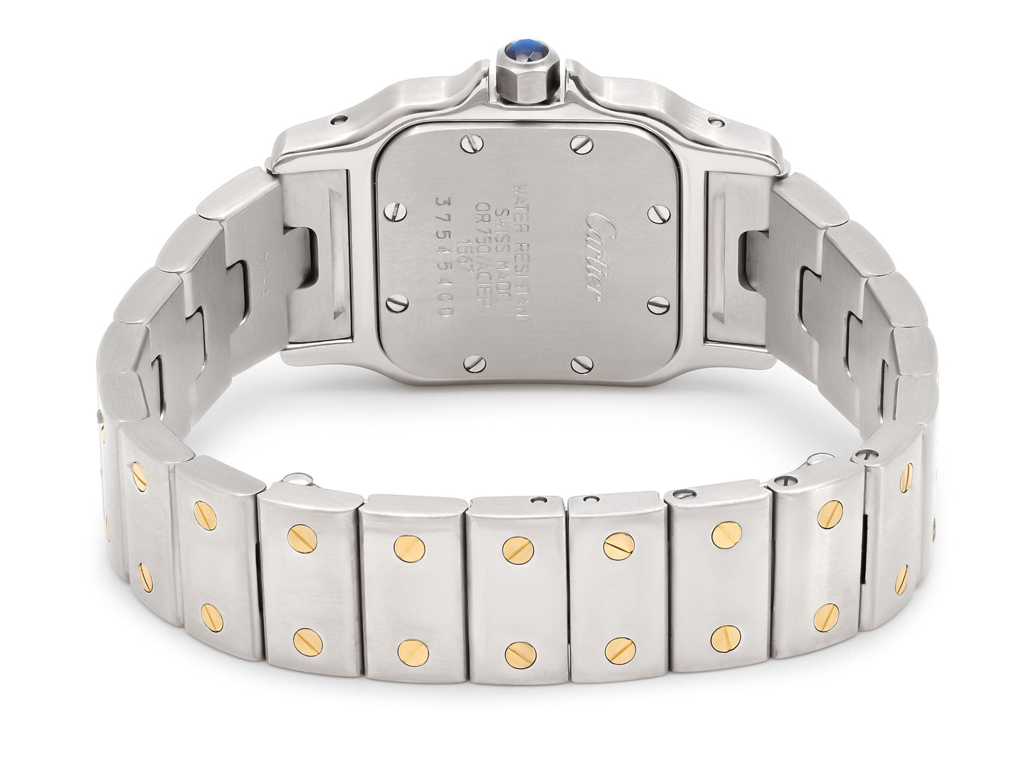 Cartier 'Santos de Cartier Galbée' Watch in Steel and 18K Gold