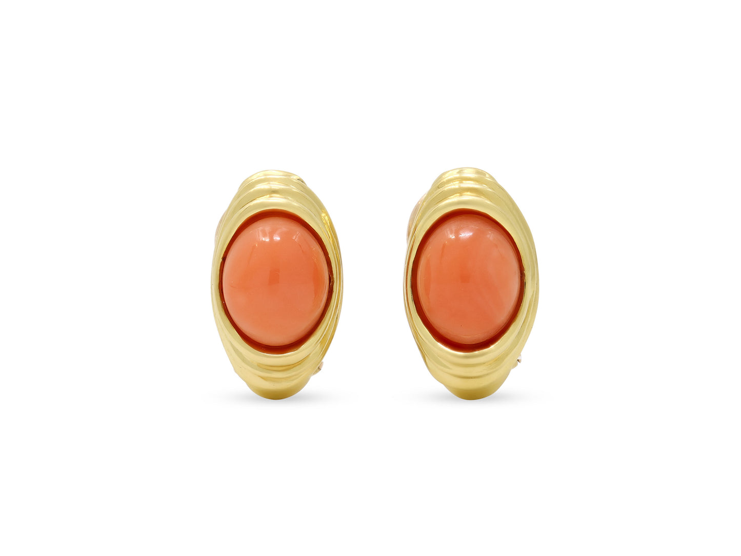 Coral Earrings in 18K Gold
