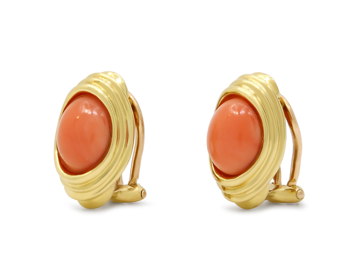 Coral Earrings in 18K Gold