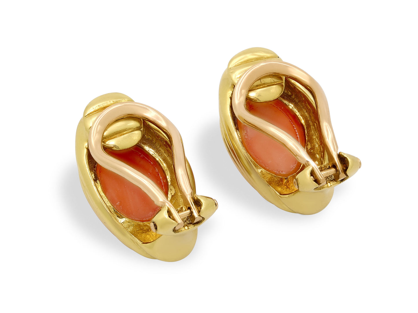 Coral Earrings in 18K Gold