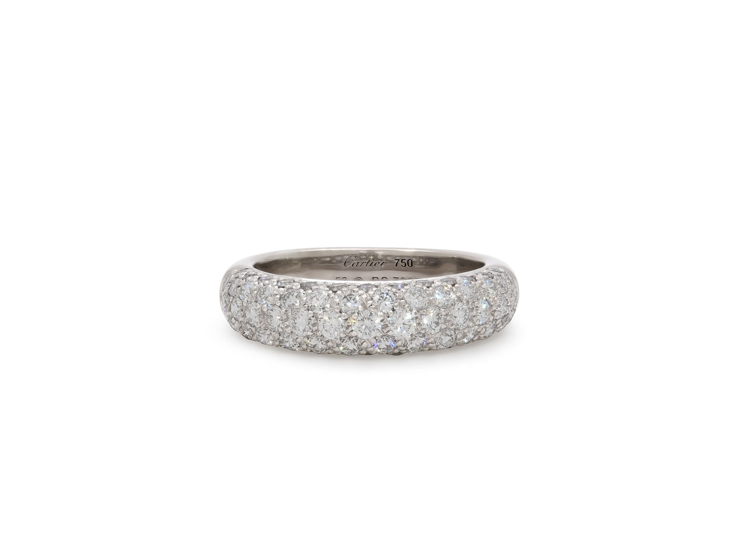 Cartier 'Mimi' Diamond Bombé Ring in 18K White Gold