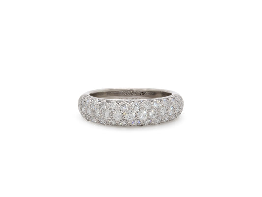 Cartier 'Mimi' Diamond Bombé Ring in 18K White Gold