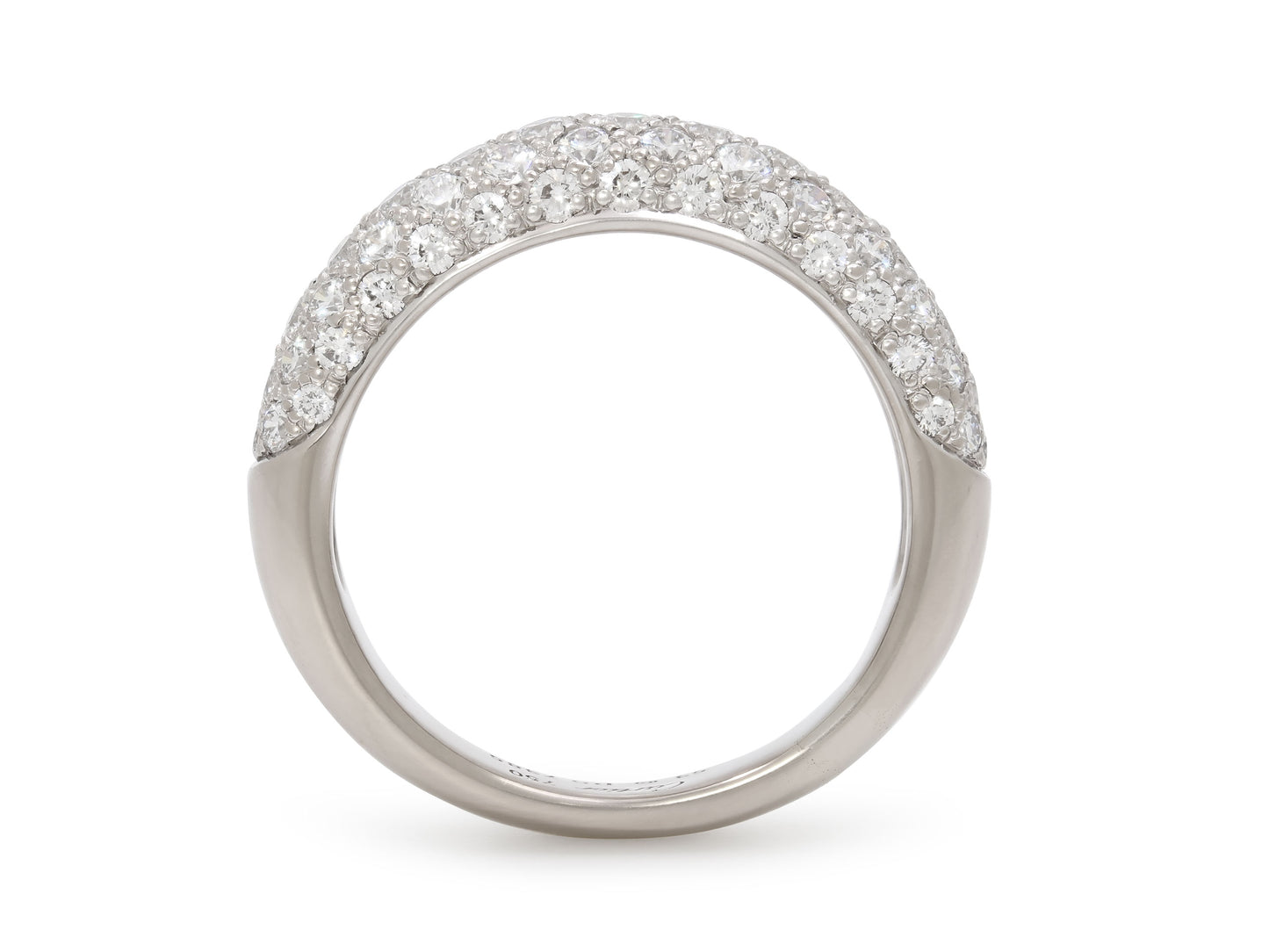 Cartier 'Mimi' Diamond Bombé Ring in 18K White Gold