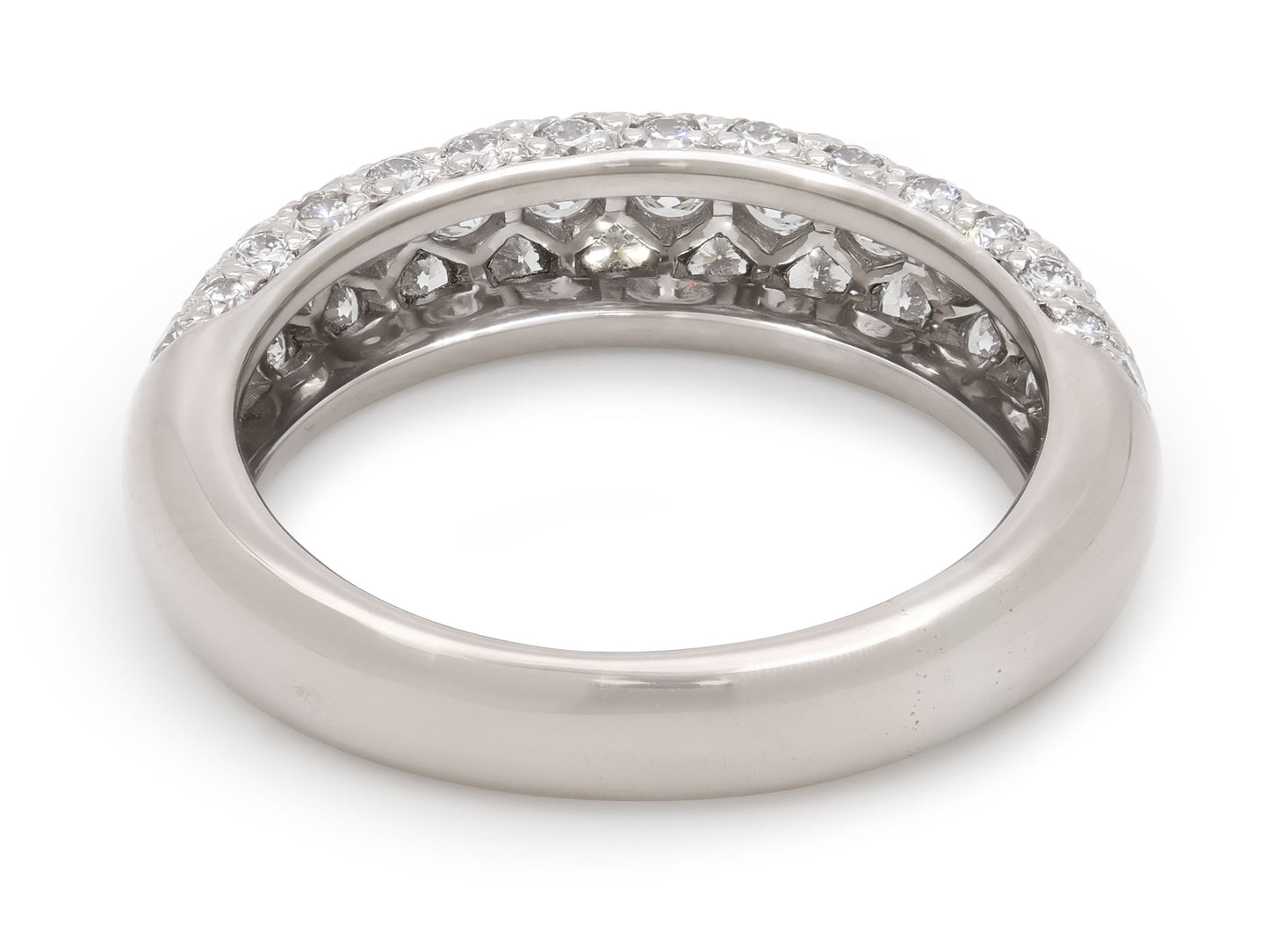 Cartier 'Mimi' Diamond Bombé Ring in 18K White Gold