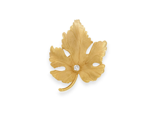 Tiffany & Co. Maple Leaf Brooch in 14K Gold