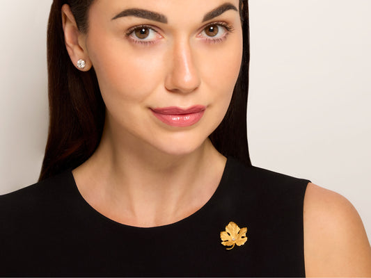 Tiffany & Co. Maple Leaf Brooch in 14K Gold