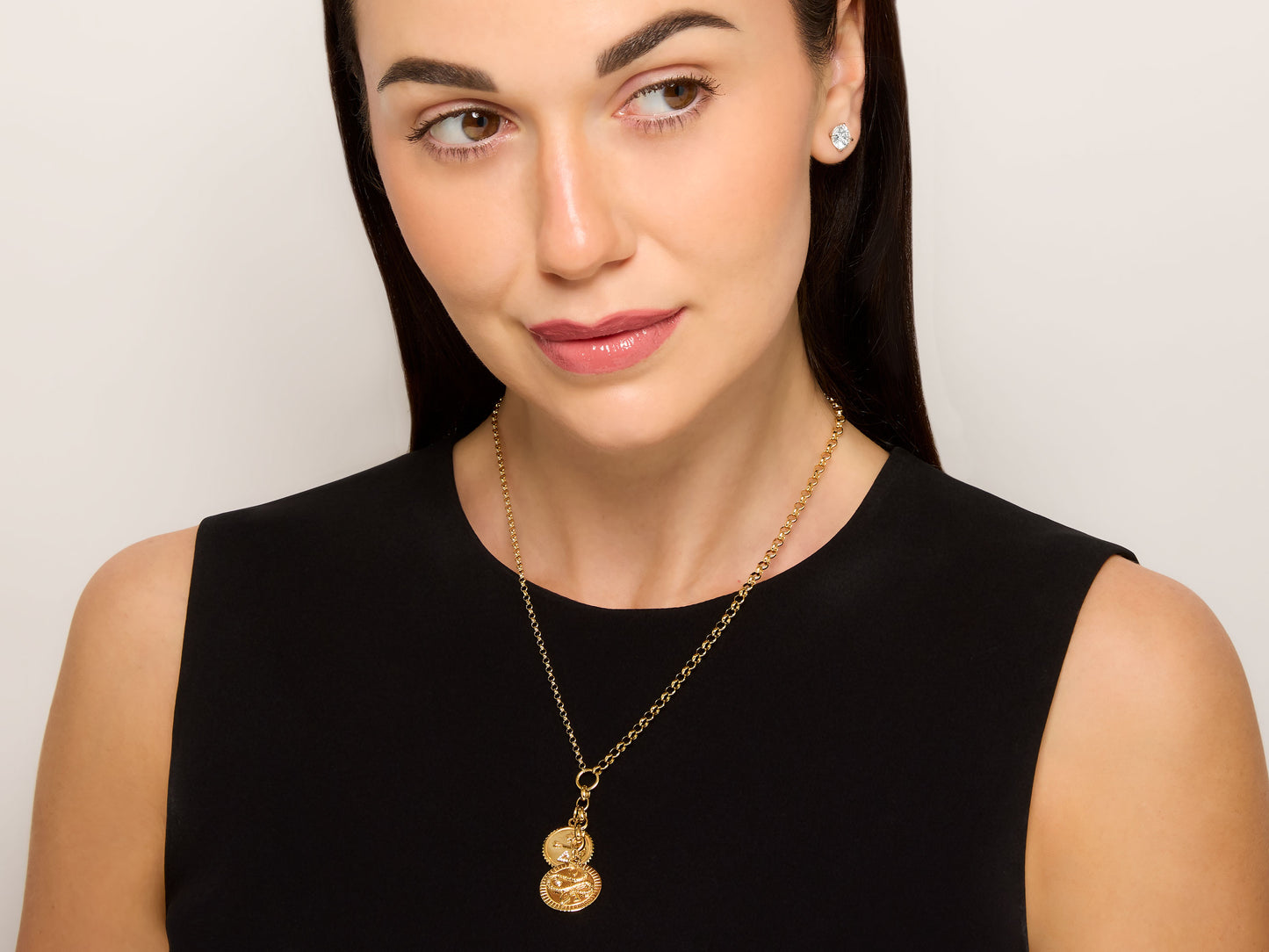 Foundrae 'Medium Mixed Belcher Chain' Necklace in 18K Gold