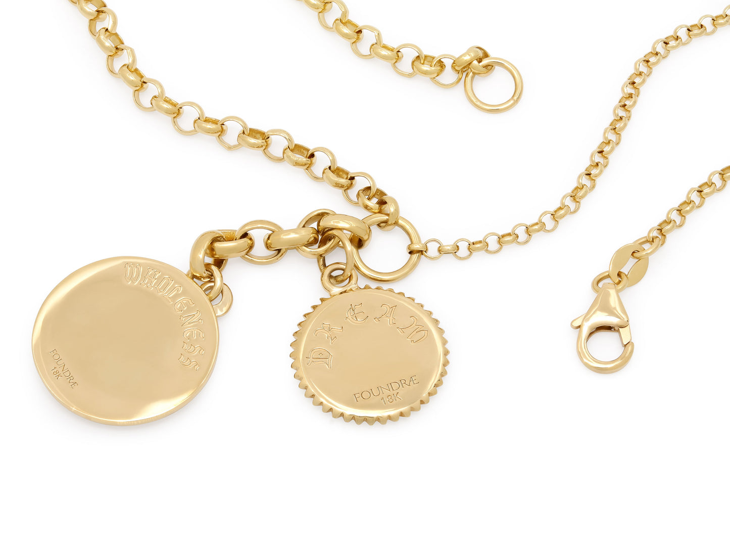 Foundrae 'Medium Mixed Belcher Chain' Necklace in 18K Gold