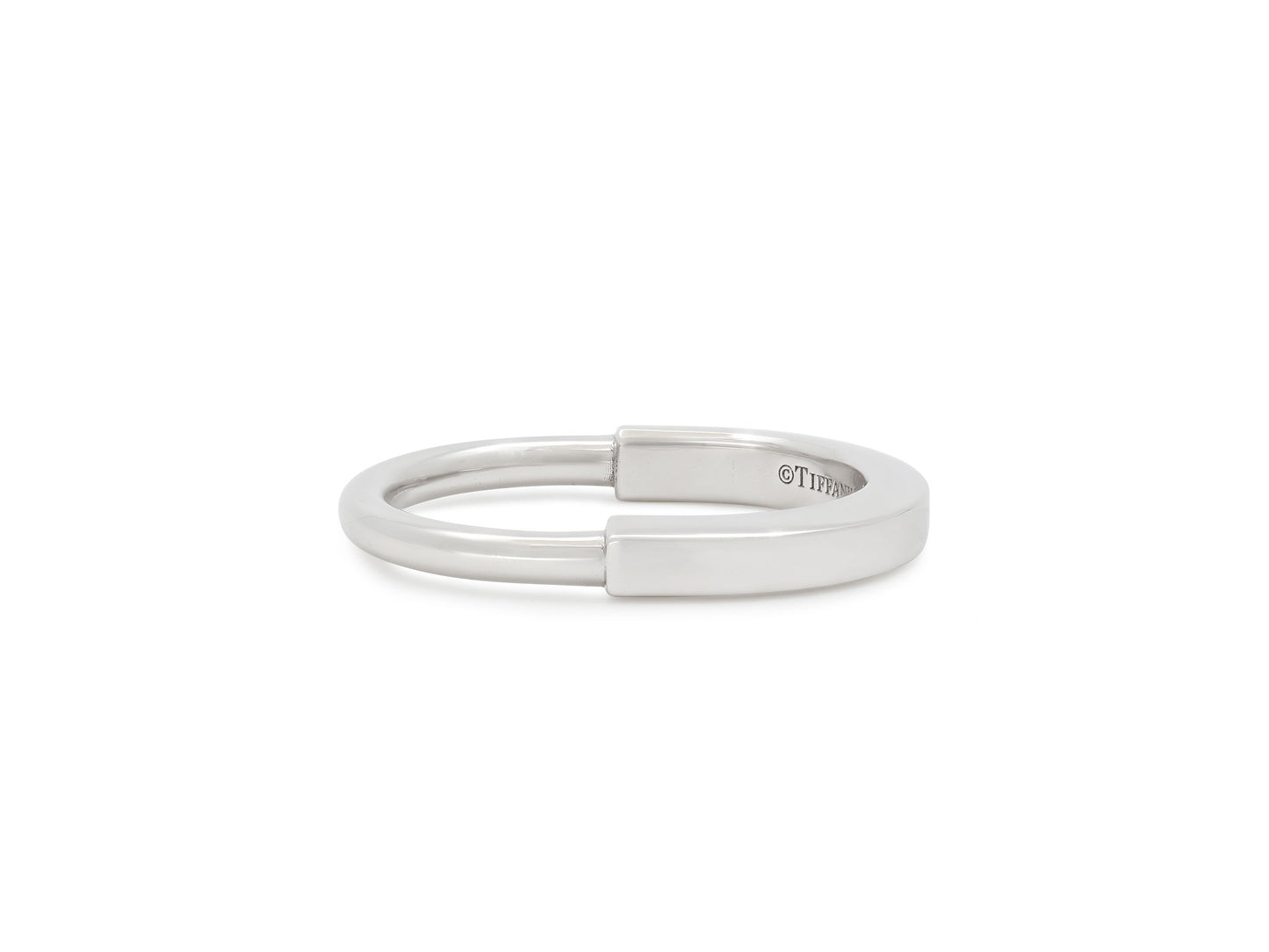 Tiffany & Co. 'Lock' Ring in 18K White Gold