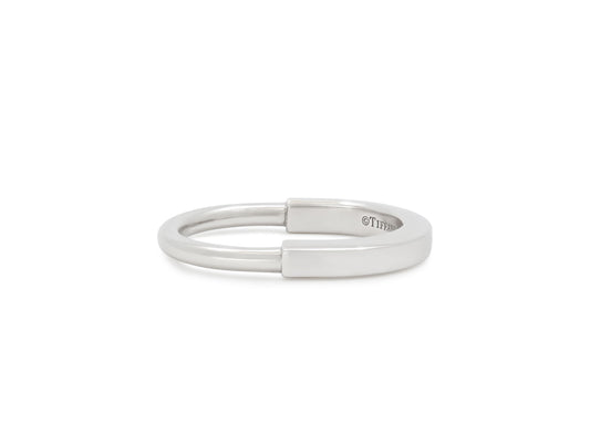 Tiffany & Co. 'Lock' Ring in 18K White Gold