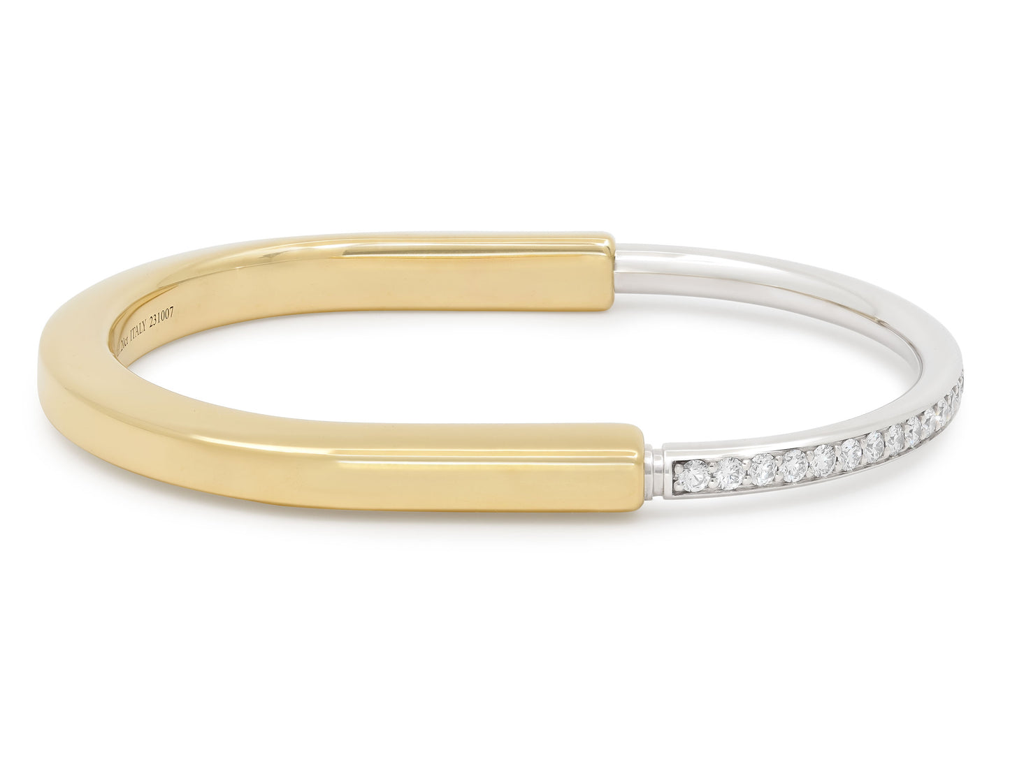 Tiffany & Co. 'Lock' Diamond Bangle in 18K Gold