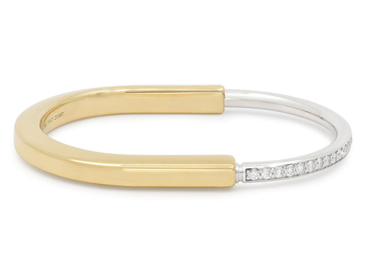 Tiffany & Co. 'Lock' Diamond Bangle in 18K Gold