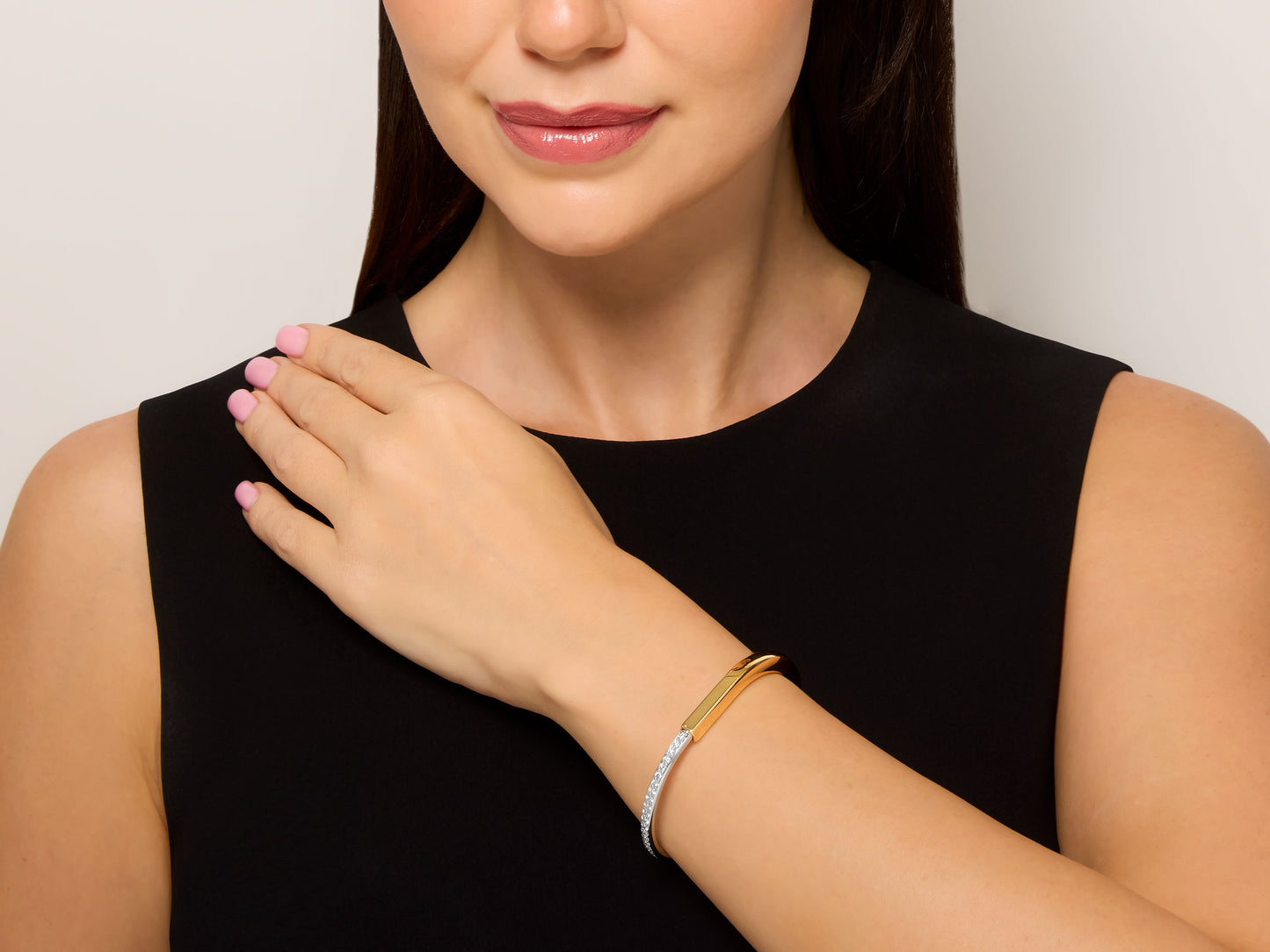 Tiffany & Co. 'Lock' Diamond Bangle in 18K Gold