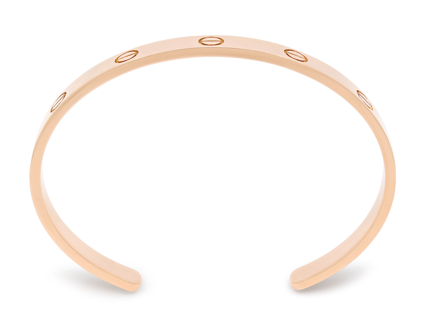Cartier 'Love' Cuff Bracelet in 18K Rose Gold, Size 18