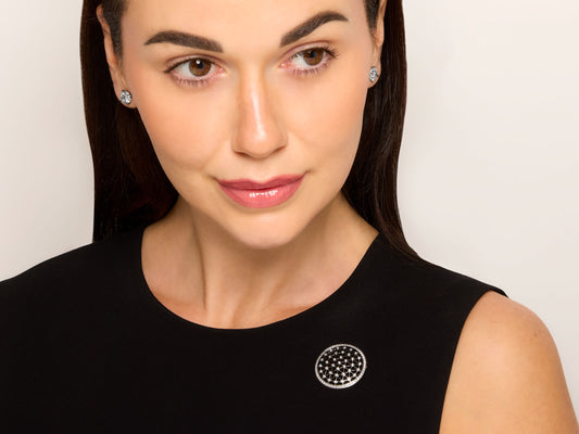 Tiffany & Co. 'Voile' Diamond Brooch in Platinum