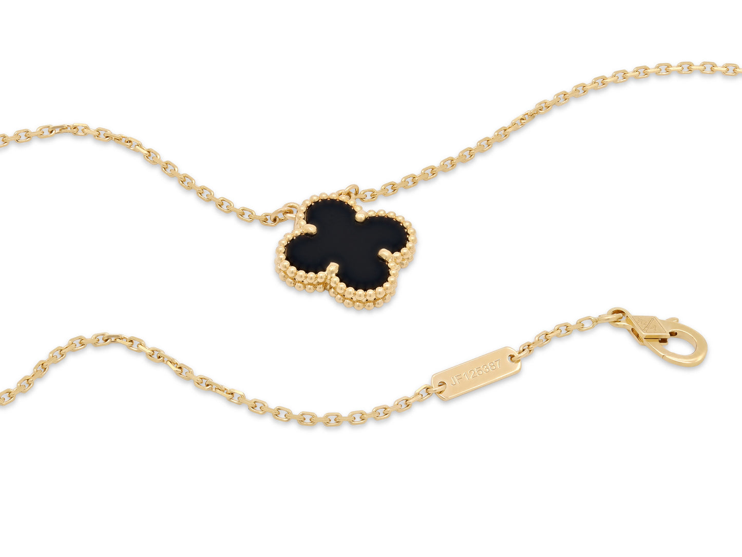 Van Cleef & Arpels 'Vintage Alhambra' Onyx Pendant in 18K Gold