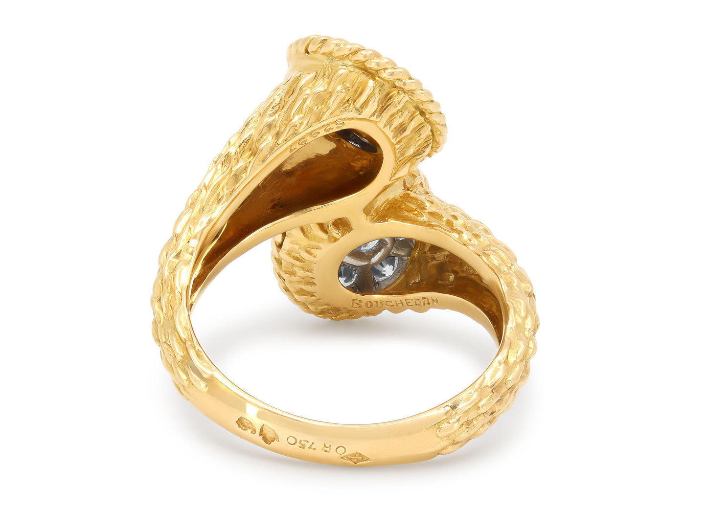 Boucheron 'Serpent Bohème' Diamond Ring in 18K Gold and Platinum