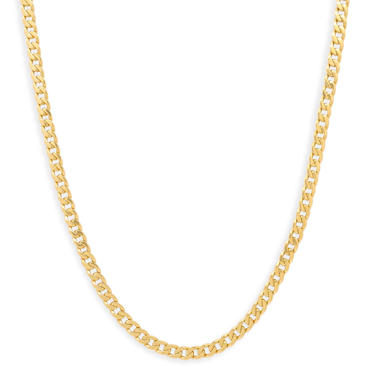 Curb Link Necklace in 18K Gold