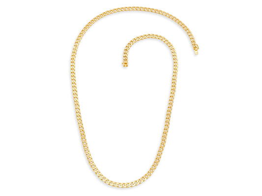 Curb Link Necklace in 18K Gold