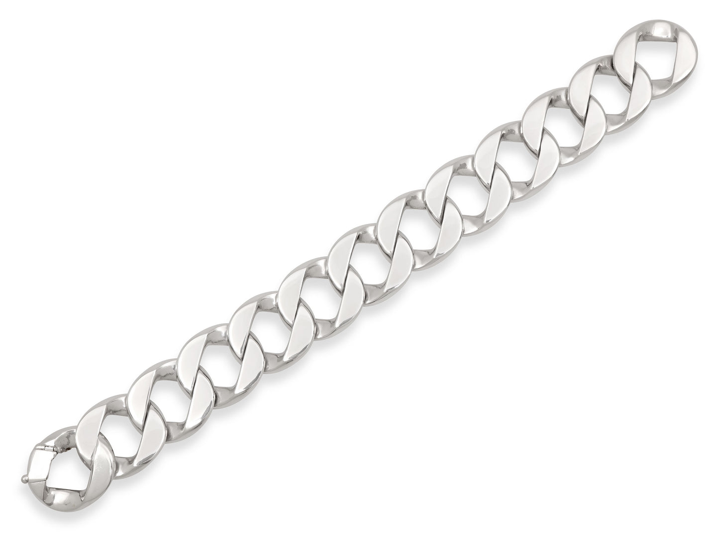 Verdura 'Curb-Link' Bracelet in Platinum